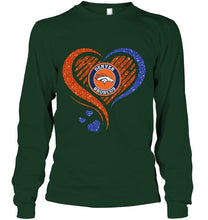 Load image into Gallery viewer, Denver Broncos heart glittering shirt