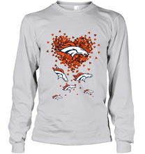 Load image into Gallery viewer, Denver Broncos tiny hearts shape shirt