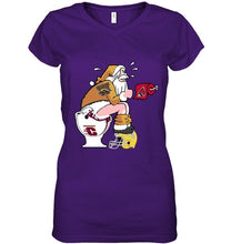 Load image into Gallery viewer, Santa Western Michigan Broncos in bathroom shirt