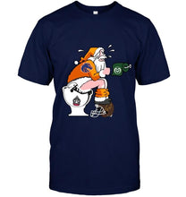 Load image into Gallery viewer, Santa Boise State Broncos in bathroom shirt