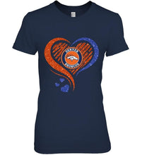 Load image into Gallery viewer, Denver Broncos heart glittering shirt