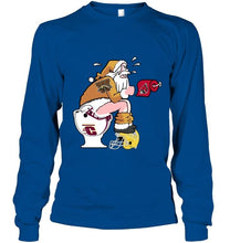 Load image into Gallery viewer, Santa Western Michigan Broncos in bathroom shirt