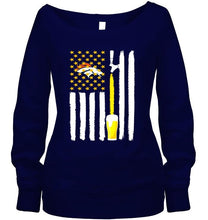 Load image into Gallery viewer, Denver Broncos Beer american flag shirt