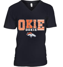 Load image into Gallery viewer, Okie dokie Denver Broncos fan shirt