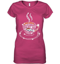 Load image into Gallery viewer, Denver Broncos coffee cup diamond glitter shirt