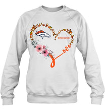 Load image into Gallery viewer, Denver Broncos butterfly heart shirt