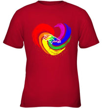 Load image into Gallery viewer, Denver Broncos lgbt tornado heart shirt