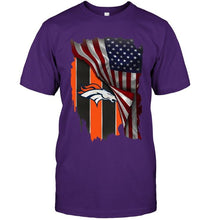 Load image into Gallery viewer, Denver Broncos american flag fan hoodie