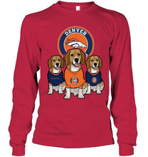 Load image into Gallery viewer, Denver Broncos Beagles fan shirt