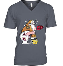 Load image into Gallery viewer, Santa Western Michigan Broncos in bathroom shirt