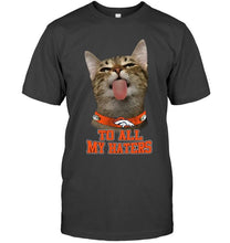 Load image into Gallery viewer, Denver Broncos cat to all my haters shirt