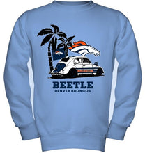 Load image into Gallery viewer, Beetle Denver Broncos on beach shirt