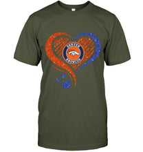 Load image into Gallery viewer, Denver Broncos heart glittering shirt