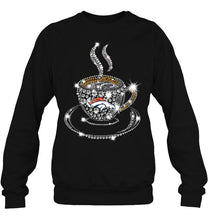 Load image into Gallery viewer, Denver Broncos coffee cup diamond glitter shirt