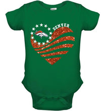 Load image into Gallery viewer, Denver Broncos glitter heart shirt