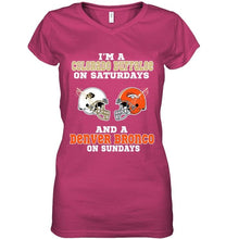 Load image into Gallery viewer, I'm Colorado Buffaloe on saturdays and Denver Bronco on sundays shirt