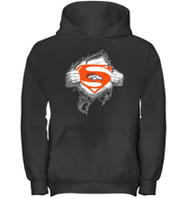 Load image into Gallery viewer, Denver Broncos Superman Ripped shirt