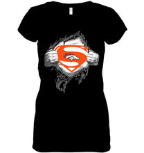 Load image into Gallery viewer, Denver Broncos Superman Ripped shirt