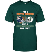 Load image into Gallery viewer, i'm a Denver Bronco and a Colorado State Ram for life shirt