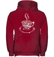 Load image into Gallery viewer, Denver Broncos coffee cup diamond glitter shirt