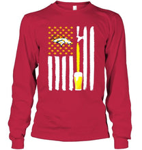 Load image into Gallery viewer, Denver Broncos Beer american flag shirt