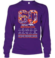 Load image into Gallery viewer, 60 years of denver broncos signed shirt