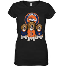Load image into Gallery viewer, Denver Broncos Beagles fan shirt