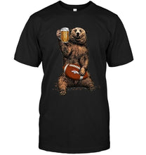 Load image into Gallery viewer, Denver Broncos Beer drinking bear shirt