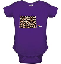 Load image into Gallery viewer, Denver Broncos panther pattern state map shirt