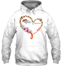 Load image into Gallery viewer, Denver Broncos butterfly heart shirt