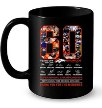 Load image into Gallery viewer, 60 years of Denver Broncos thank you for the memories shirt