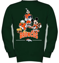 Load image into Gallery viewer, Denver Broncos mickey donald goofy fan shirt