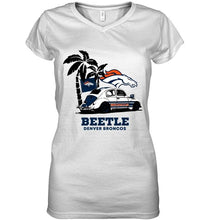 Load image into Gallery viewer, Beetle Denver Broncos on beach shirt