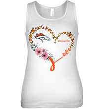 Load image into Gallery viewer, Denver Broncos butterfly heart shirt