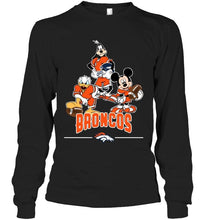 Load image into Gallery viewer, Denver Broncos mickey donald goofy fan shirt