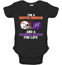 Load image into Gallery viewer, i'm a Denver Bronco and a Colorado Rockie for life shirt