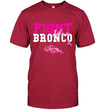Load image into Gallery viewer, Fight like a Bronco Denver Broncos br east cancer support fan shirt