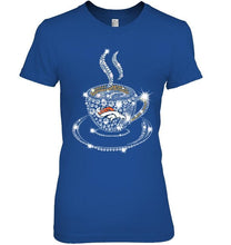 Load image into Gallery viewer, Denver Broncos coffee cup diamond glitter shirt