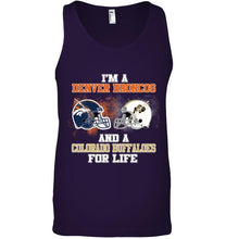 Load image into Gallery viewer, i'm a Denver Bronco and a Colorado Buffaloe for life shirt