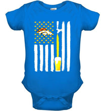 Load image into Gallery viewer, Denver Broncos Beer american flag shirt