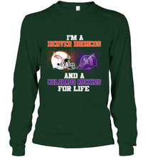Load image into Gallery viewer, i'm a Denver Bronco and a Colorado Rockie for life shirt