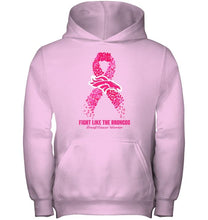 Load image into Gallery viewer, Denver Broncos fight like the Broncos br east cancer warrior shirt