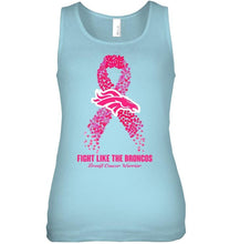 Load image into Gallery viewer, Denver Broncos fight like the Broncos br east cancer warrior shirt