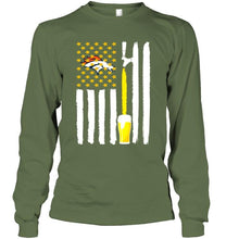 Load image into Gallery viewer, Denver Broncos Beer american flag shirt