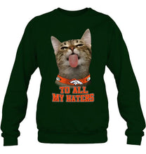 Load image into Gallery viewer, Denver Broncos cat to all my haters shirt