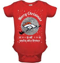 Load image into Gallery viewer, Denver Broncos Merry Christmas to all and to all a Bronco fan shirt