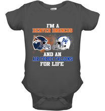 Load image into Gallery viewer, i'm a Denver Bronco and an Air Force Falcon for life shirt