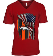 Load image into Gallery viewer, Denver Broncos american flag fan hoodie