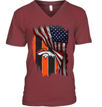 Load image into Gallery viewer, Denver Broncos american flag fan hoodie