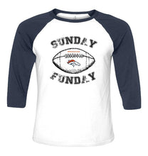 Load image into Gallery viewer, Sunday funday Denver Broncos lover shirt